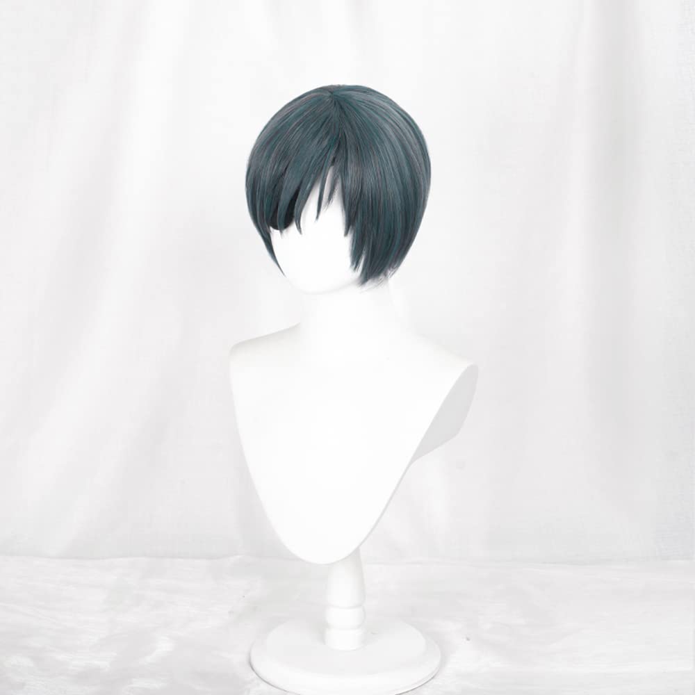 Ciel Phantomhive Cosply Wig Dark Blue Green 30cm 11inch (Ciel Phantomhive-DBLUGRN)