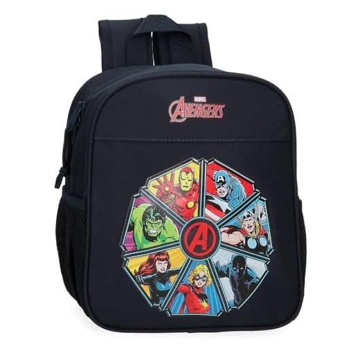 Marvel Los Vengadores Avengers To the power Mochila Guardería Negro 21x25x10 cms Poliéster 5,25L