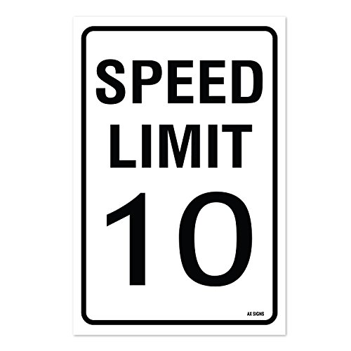 Autocollant en vinyle 10 MPH résistant de 30x45 cm pour signalisation extérieure durable