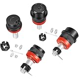 10626 Heavy Duty Replacement Ball Joints Set Compatible with Jeep Wrangler 2007-2018 JK JKU, 2 Upper & 2 Lower Suspension Ball Joint Kit