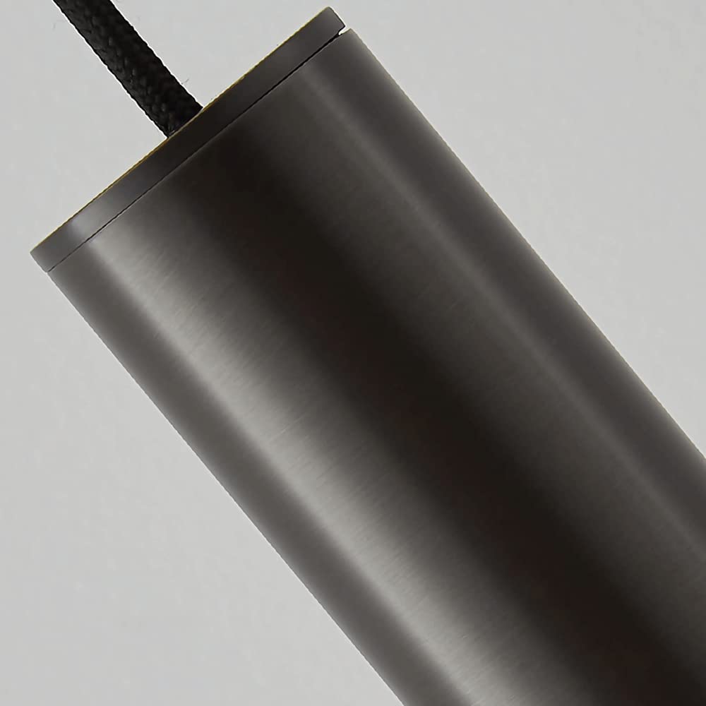 Czarna mosiężna lampa wisząca z długą rurką, nowoczesne lampy sufitowe LED na wyspie, minimalistyczny wystrój jadalni oświetlenie wiszące, miedziana lampa wisząca, lampy z kloszami optycznymi LWX