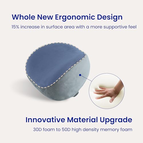 Tevanas Almofada de joelho para quem dorme de lado – Travesseiro de perna de espuma viscoelástica de