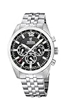 Festina Orologio Uomo Acciaio 316L Argento - Cronografo Quarzo, Data, Vetro Minerale Resistente - Impermeabile 10 ATM - F20742/3 Timeless Chronograph