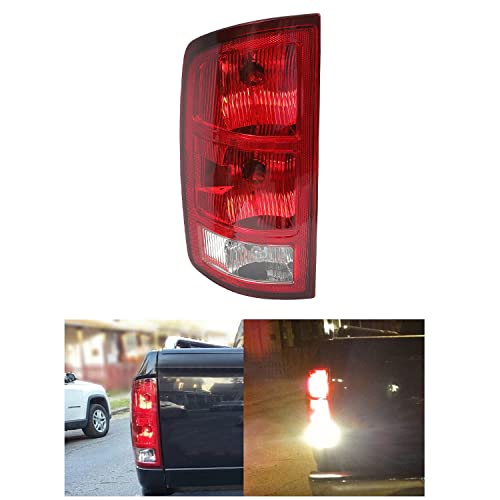 HECASA Tail Light Compatible with 02-06 Dodge Ram 1500/03-06 Dodge Ram 2500 3500 Taillight Lamp Signal Brake Lamp w/Bulbs and Wiring Harness Replacement for CH2800147 Left Driver Side LH