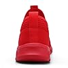 Damyuan Mens Running Walking Tennis Trainers Casual Gym Athletic Fitness Sport Shoes Fashion Sneakers Ligthweight Comfortable Working Outdoor Flat Shoes for Jogging Red Size 9 UK #5