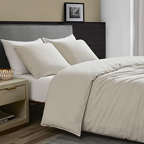 Dapu Linen Duvet Cover King, Washed Lightweight Bedding Set With Buttons Closures, 3 Pcs Hypoallergenic Soft Linen Cotton Blend Duvet Cover Set With 8 Corner Ties (Beige, King) #TOP5