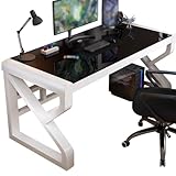 Bureau élégant et polyvalent : ce bureau d'ordinateur est disponible en deux couleurs de cadre classiques, noir et blanc, et peut être personnalisé avec cinq couleurs de bureau différentes, assurant une correspondance parfaite pour tout style de décoration. Il est disponible en trois tailles : 80 cm, 100 cm et 120 cm, pour s'adapter à tout, des coins confortables aux environnements de travail spacieux.