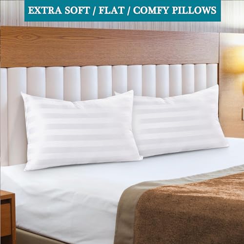 Fzzor Extra Thin Flat Soft Low Pillows Standard Size Set Of 2 thumb #1