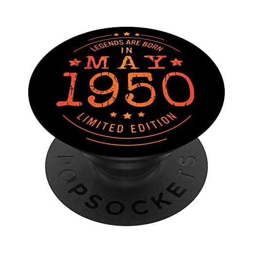 Cumpleaños Mayo 1950 Edición Limitada Regalo Legend May PopSockets PopGrip Intercambiable