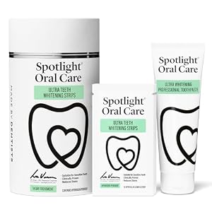 Spotlight Oral Care Ultra Teeth Whitening Strips – 14-Day Treatment (28 Strips) – Made by Dentists with Hydrogen Peroxide, Pap & Hydroxyapatite – Professional Results, Zero Sensitivity, & Enamel Safe