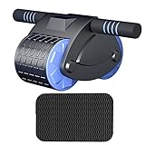 Automatisches Rebound-Bauchrad | Rebound Bauchtrainer Rad Übungsrolle | Universal-Doppelrad-Bauchrolle, Heimtrainer für das Heim-Fitnessstudio, Männer und Frauen Mgichoom