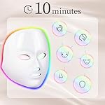 SDKWDH LED Face Mask Light Therapy, Red Light Therapy Mask with 7 Colors, 850nm Infrared & Red Light Therapy for Face, Portable Anti-Aging Skin Rejuvenation Tool with Timer for Home Use - Image 4