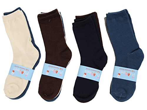 Socks for babies boys kids girls and children. Package of 12 pairs (assorted colors, same design.) (C-05 Solid colors, L)2