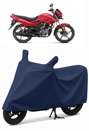 Image of Shield Heavy Duty Bike Cover for Hero Passion | All-Season, Tear-Proof Fabric | with Side Mirror Pocket & Buckle Belt | Hero Passion Bike Cover