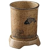 Sosoport Japanischer Keramik Utensilienhalter für Küchentheke Eleganter Essstäbchen und Besteckhalter mit Modernem Design Kompakt Stilvoll für Küchenorganisation und Dekoration