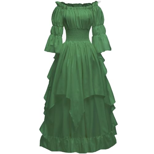 Abaowedding Women's Gothic Witch Dress Medieval Renaissance Costume Victorian Dress