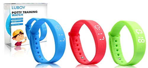 3 in 1 Upgraded Version Potty Training Watch with 3 Wristbands, Smaller Wrist Band Size, Toilet Trainer for Kids, Training Aid, Water Resistant, Reminds Your Child to Go to The Potty