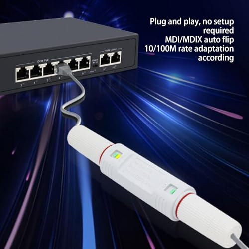 Extensor PoE de 1000Mbps para cámaras y timbres, repetidor exterior que permite configuraciones en cascada miniatura 2