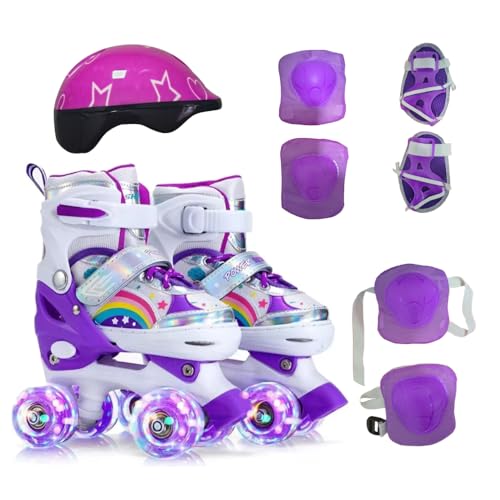 Patins Infantil 4 Rodas Com Luzes LED
