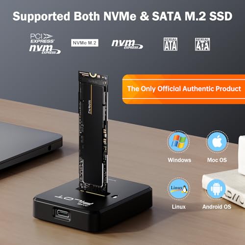 Caja para almacenamiento M.2 SSD con 4 ranuras y base USB C miniatura 6