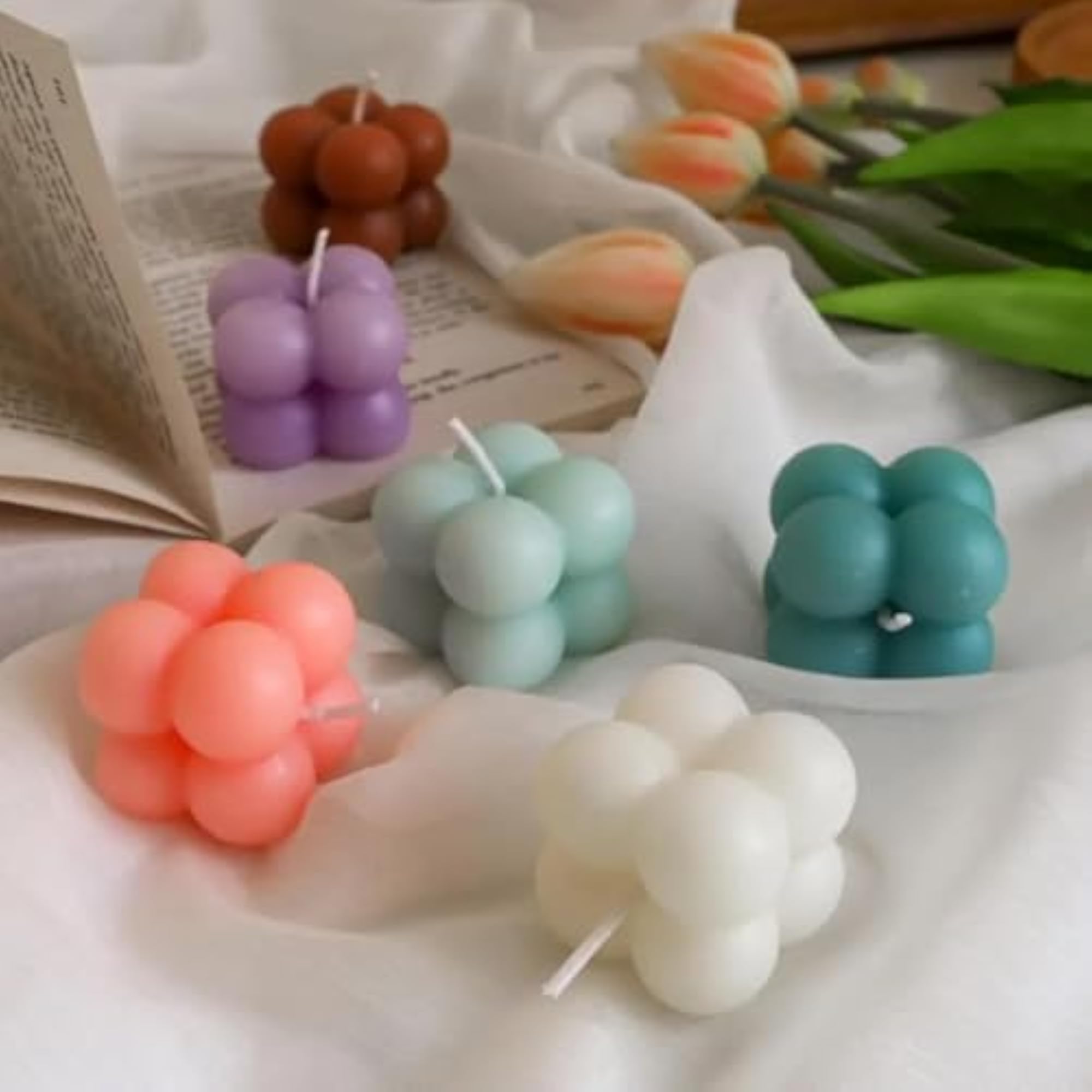 3D Small Bubble Candles - Handmade Decorative Soy Candles