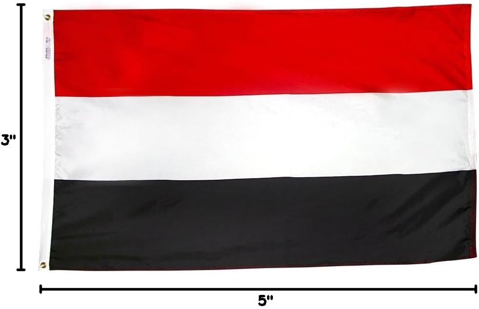 Annin Flagmakers Yemen Flag USA-Made to Official United Nations Design Specifications, 3 x 5 Feet (Model 199333)