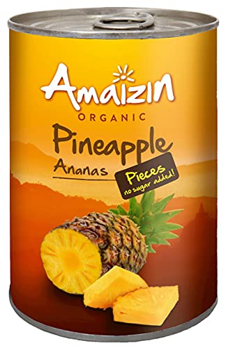 Piña en su jugo Troceado bio Amaizin, 400 g