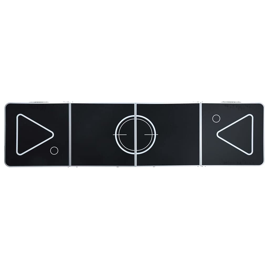 Tavolo da Beer Pong pieghevole con tazze e palline, portatile, pieghevole, regolabile in altezza, per feste, giardino, campeggio, JGA, all'aperto, in alluminio resistente, design leggero