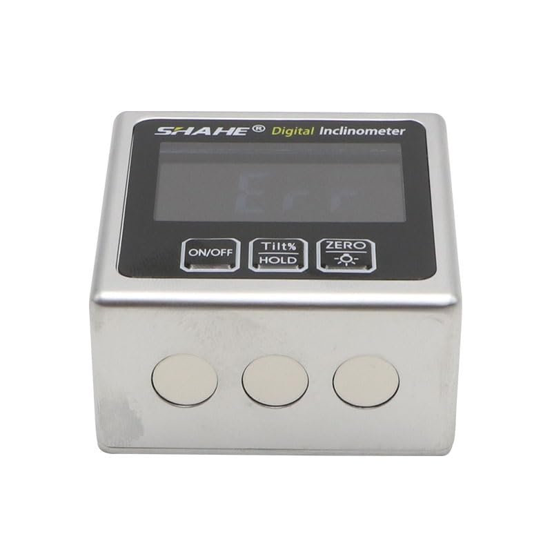 Medidor de ángulo digital SHAHE metálico con base magnética miniatura 3