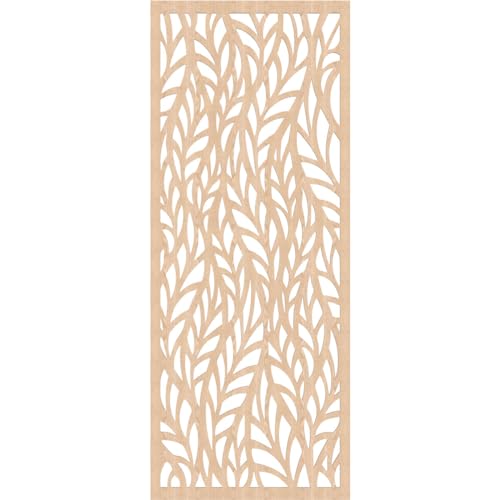 Image of Ortonville Decorative Pierced Fretwork Wood Wall Panels, 31 3 /8 inchW x 79 3 /8 inchH x 1 /4 inchT, Red Oak