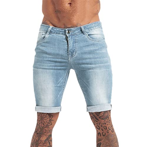 Short en jean homme grande taille 58 réglable et respirant pour forte chaleur