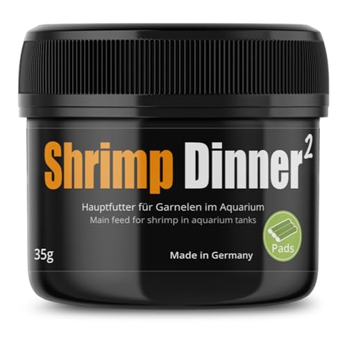 GlasGarten Shrimp Dinner 2 | 35g - Alimento Premium para gambas, alimento básico para gambas Ornamentales, prensado a Partir de Ingredientes 100% Naturales, Secado Suavemente