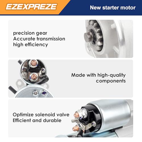 Image of Ezexpreze 6646N Ford New Starter Replacement for 00-05 Excursion, 99-13 Expedition F-150 F-250 F-350 F-450 F-550 Super-Duty Lincoln Navigator, 05-10 Mustang, 99-13 V8 V10 4.6 5.0 5.4 6.2 6.8L