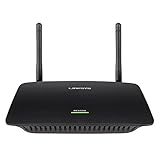 Linksys RE6500 repetidor WLAN de doble banda (AC1200), amplificador de señal WiFi de alta velocidad, extensor de red con 4 puertos Gigabit Ethernet, puerto auxiliar para transmisión de música
