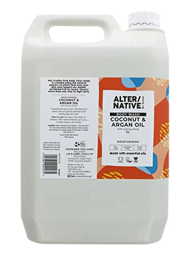 Alter/Native Natural Plant-Powered Cruelty Free Body Wash (Coconut & Argan Oil, 5 Litre)