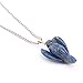 YYout Natural Reiki Healing Crystal Lapis Lazuli Gemstone Guardian Angel Pendants For Necklace With Stainless Steel Chain