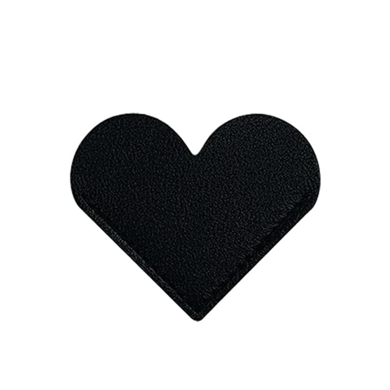 Hrlace Pack of 8 Leather Heart Bookmarks Personalised Leather Corner Page Book Marks Cute Bookmarks Handmade Bookmarks for Book Lovers Book Accessories Heart Black