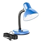Technologie d'éclairage tricolore : notre lampe de bureau vintage 9 W tricolore offre une lumière blanc chaud/blanc froid/mixte pour différentes ambiances. La lampe de lecture tricolore bleue 9 W fonctionne grâce à un bouton poussoir tactile.
