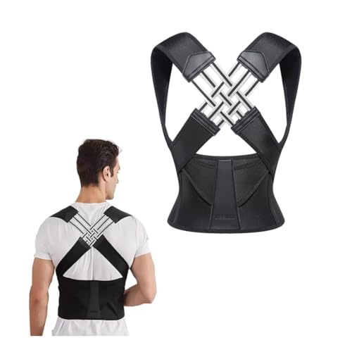 Posture Corrector Back Support,Shoulder Therapy Support Poor Posture Correction Belt Back Support Fully for Spine and Shoulder(Black,XXL)