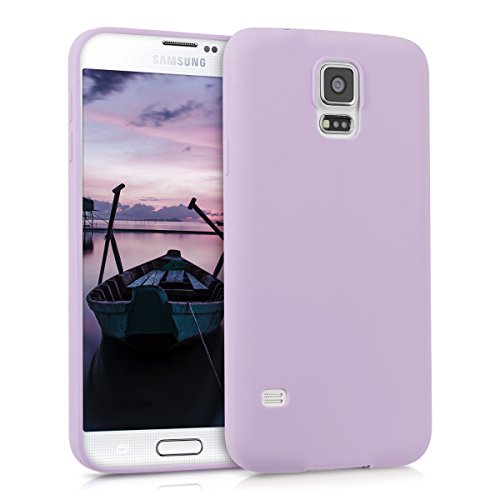 kwmobile Funda para Samsung Galaxy S5 / S5 Neo - Carcasa para móvil en TPU Silicona - Protector Trasero en Violeta Mate