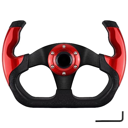 QYMOPAY Golf Cart Steering Wheel, Skid Steering Wheel, Universal Golf Cart for Club Car EZGO RXV and TXT, Yamaha, Precedent Tempo, DS