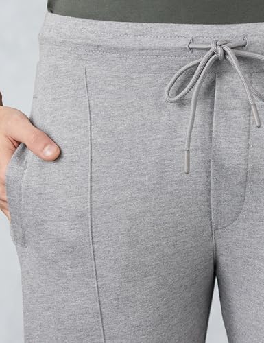 Image of Amazon Brand - Symbol Men Cotton Rich Strechable Terry Knit Pants - Regular Fit