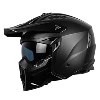One by Camamoto | Casco Scooter e Moto, Track Jet, Nero Opaco, Integrale con Mentoniera Estraibile, Omologato ECE R22-06, Taglia M (57-58 cm)