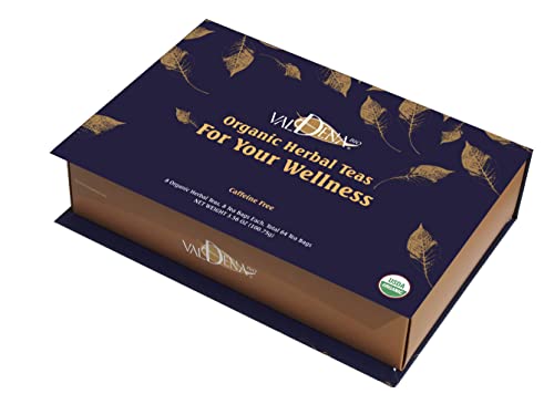 Valdena Bio Organic Herbal Tea Variety Pack, Tea Sampler Gift Set Box, 8 Flavors Assorted Tea, Total Of 64 Tea Bags, Caffeine Free Tea Set, Collection Of Unique Teas With Variety Of Health Benefits #TOP2
