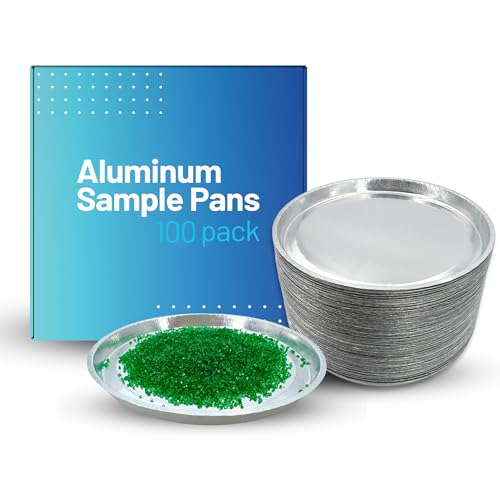 Aluminum Sample Pans for Moisture Analyzer (100 Pack) 90mm Round Lab Trays, Disposable Weighing Dishes, Foil Pan, Weight Scale Tray, Laboratory Balance Dish Plate, Moisture Tester Supplies, Pure Ponta