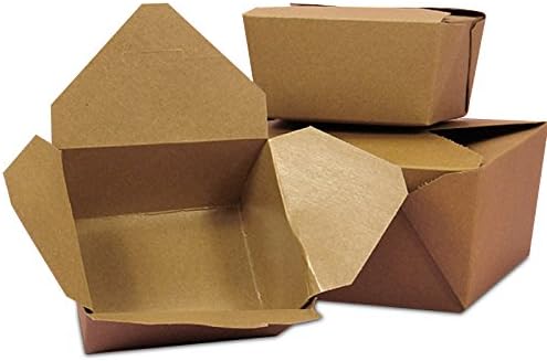50ea - #8 6-3/4x5-1/2x2-1/2 Krft Econo-Pak Takeout Box | Width: 6 3/4" Width 5 1/2"