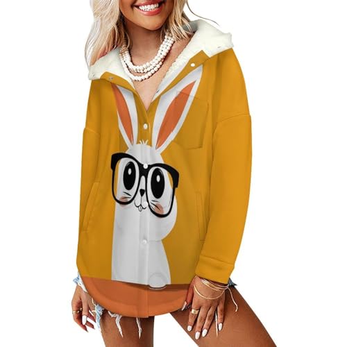 Blouson femme hiver polaire orange veste mi-longue à capuche