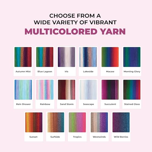 Image of Mary Maxim Prism Yarn, Acrylic Multicolor DK Yarn, 290 Yards, Succulent | Ombre Yarn, 3 Weight, Machine Wash, For Knitting and Crochet, Create Baby Items, Blankets, Afghans, Clothing Variegated Yarn