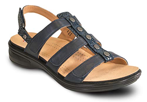 Image of Revere Toledo Women's Sandals - Gladiator Inspired Premium Leather Walking Sandals - Stylish and Trendy - Orthotic-Friendly with Arch Support and Adjustable Fit