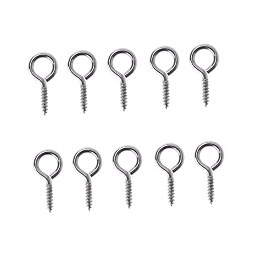 KONTONTY 50 Pcs Heavy Duty Jewelry Findings Eye Pins Screw Eye for Crafting Small Screw Eye Pins ()